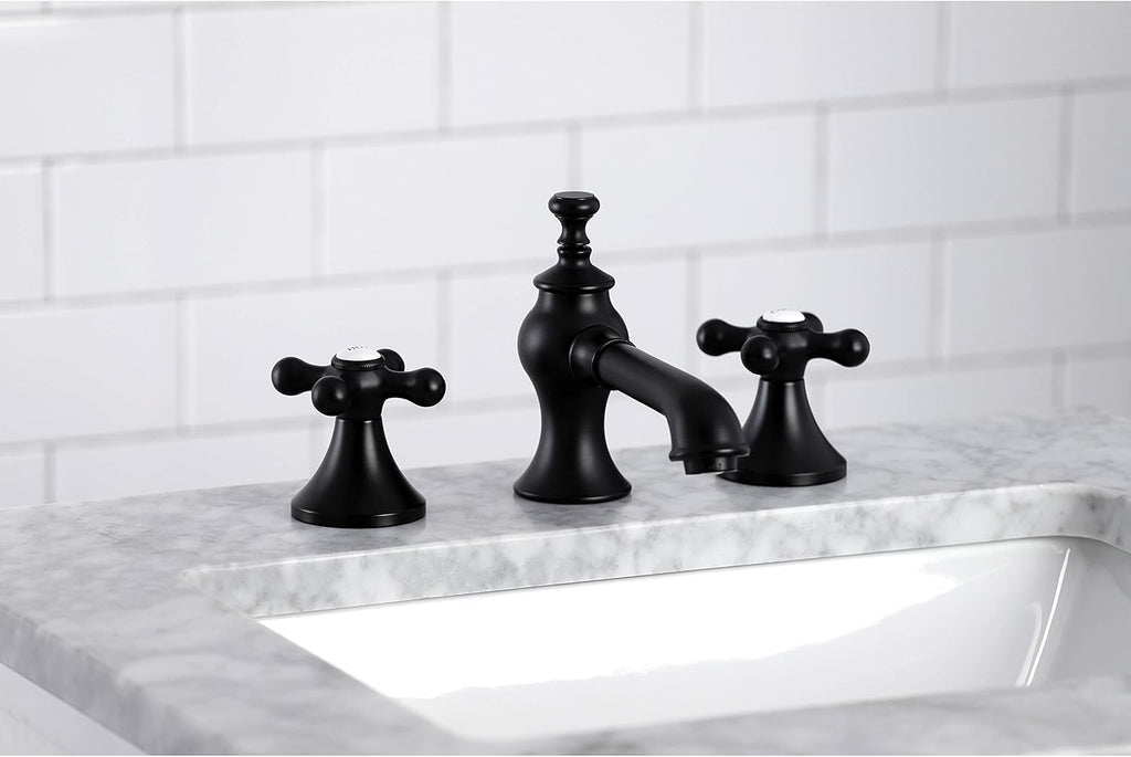 Kingston Brass KC7060AX Vintage 8 in. Widespread Bathroom Faucet, Matte Black