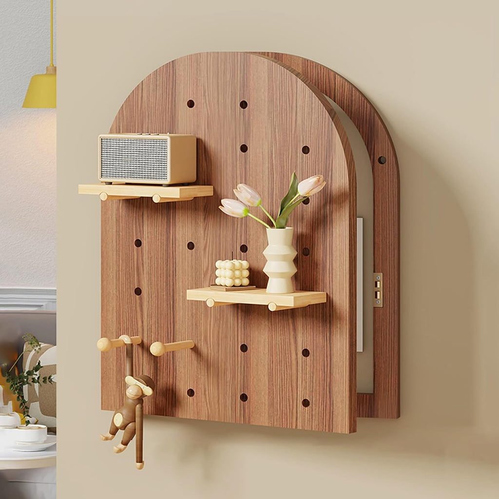 Decorative Fuse Breaker Box Cover, Wooden Electrical Panel Cover, Hide Electric Meter Box Decorative Painting, for Hotel, Kitchen and Bedroom(Brown 1,40 * 65cm/15.7 * 25.6in)