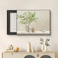 Hidden Electricity Meter Box Decorative Painting, Electrical Panel Cover for Home Decor, Breaker Box Pegboard Protection Cover, Crystal Film Surface(Black 3,60 * 45cm/23.6 * 17.7in)