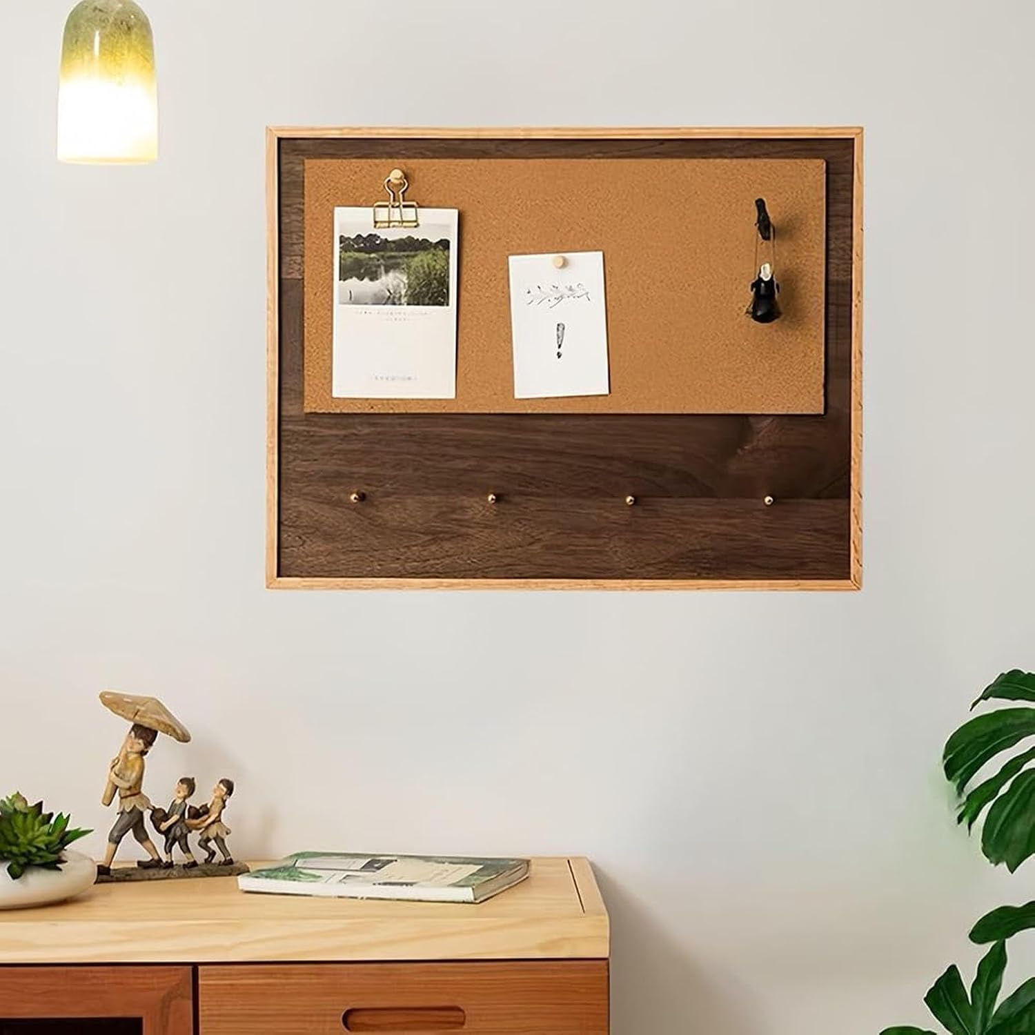 DIY Wooden Breaker Box Cover Decorative Painting, Wall Mounted Fuse Box Cover Cabinet, Hide Electric Meter Box Decorative Painting with Hooks, for Bedroom(60x50cm/23.6x19.6in)
