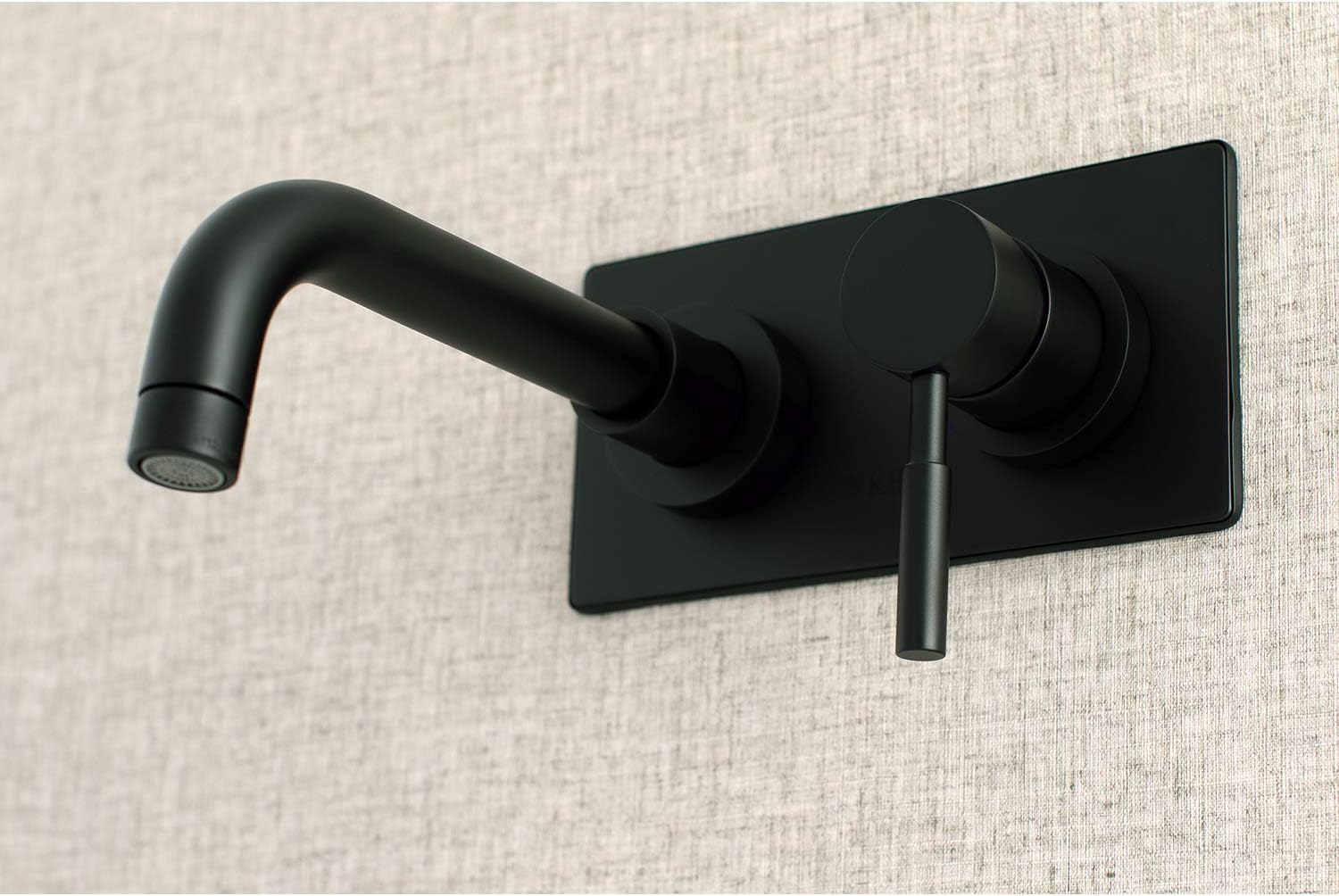Kingston Brass KS8110DL Single-Handle Wall Mount Bathroom Faucet, Matte Black