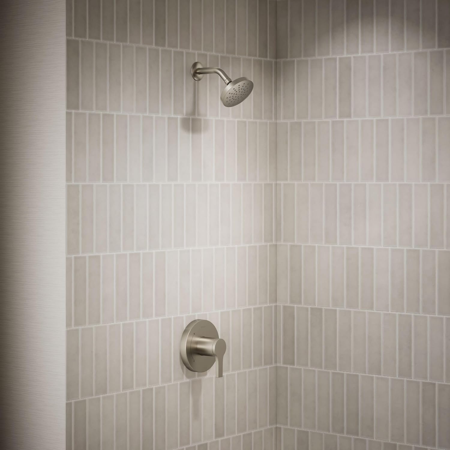 KOHLER TS35321-4Y-BN, Elate Rite-Temp Shower Trim with Single Function 2.5 GPM Showerhead, Vibrant Brushed Nickel, Relaxing Shower, Corrosion-Resistant