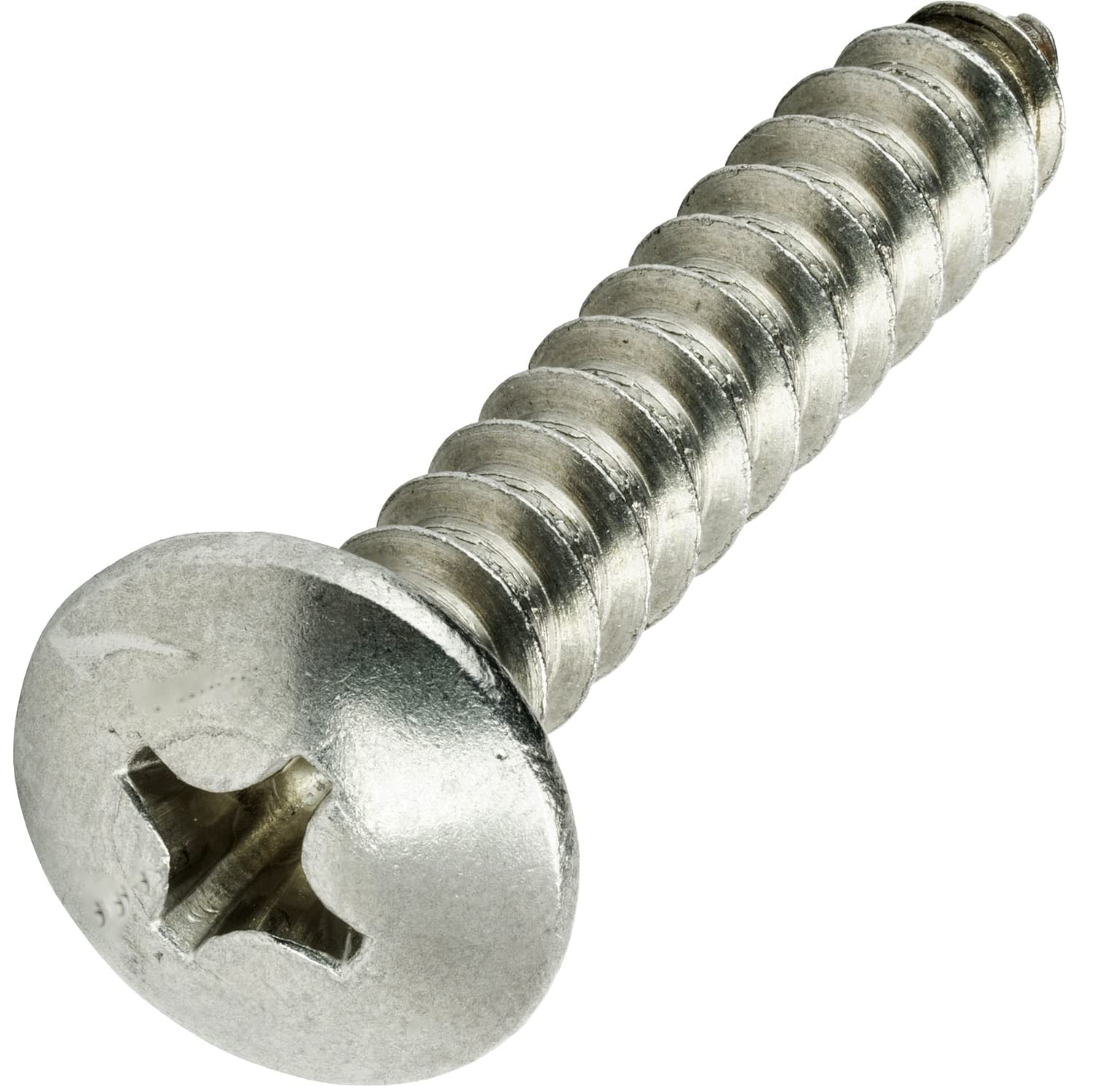 #1 x 1/4' Sheet Metal Screws Kit Hardware Truss Head Phillips Stainless Steel Pack of 500 Fastener Set LS12384F