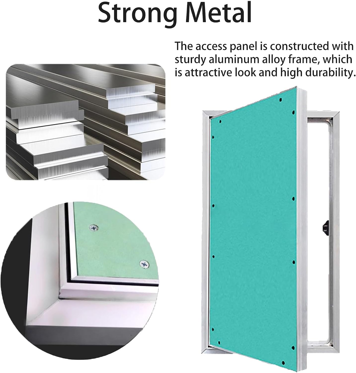 Heavy Duty Plumbing Access Panel - Flush-Mount Hidden Door for Drywall, Bathroom & Attic - Removable Cover (12x20in/30x50cm) - Easy Installation, Durable Design