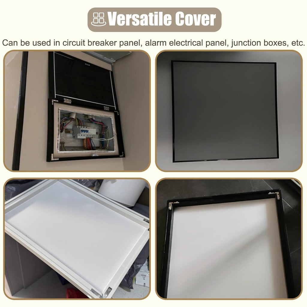 Art Tan Breaker Box Cover with Screws - Durable Metal Electrical Panel Cover for Laundry Room, Horizontal Design, Fits Standard Meter Box (90x70cm / 35 3/8x27 1/2in)