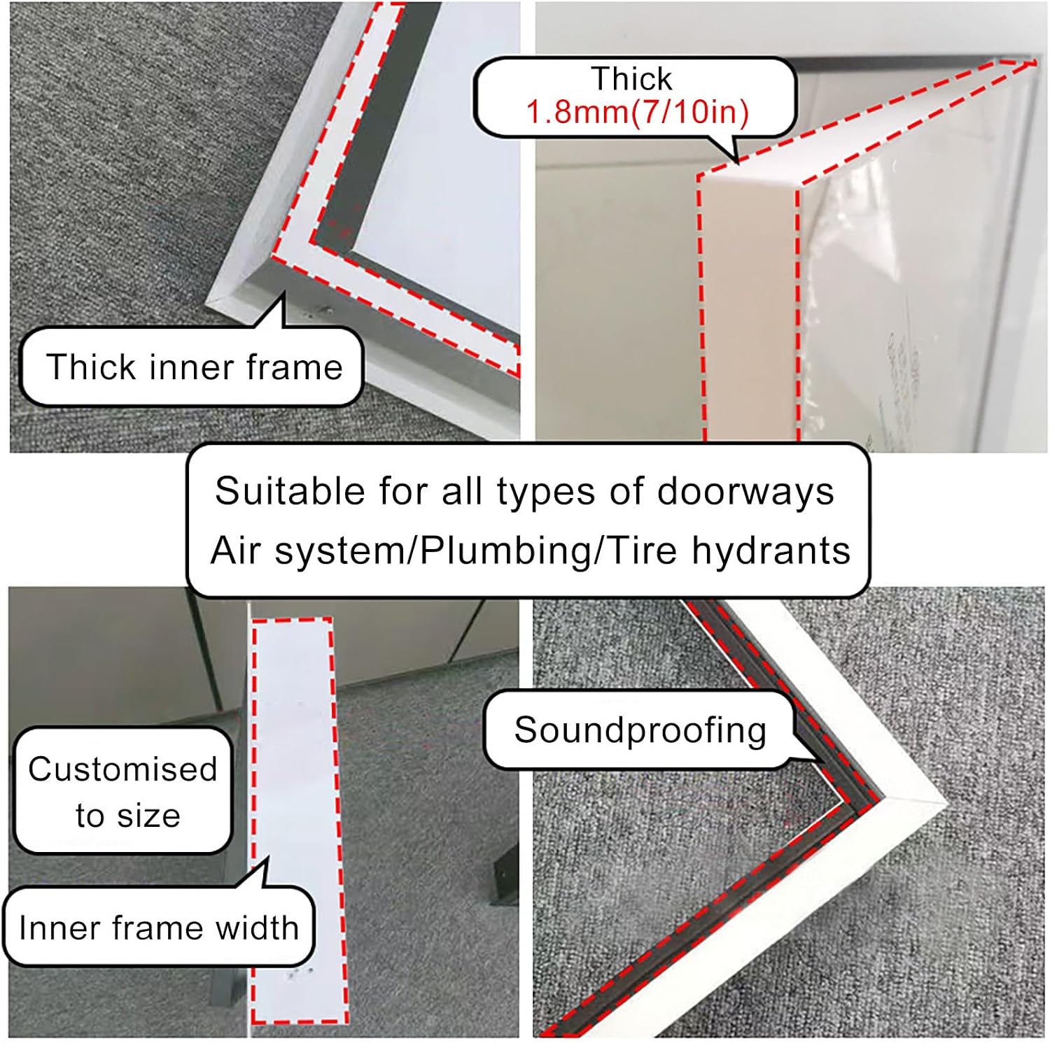 SRNSAEB Recessed Metal Access Panels 20x20 24x28 24x36 32x48 28x32, Fire Rated Attic Access Door/Wall Hatch Cover Plate, Drywall Inspection Panel for Ceilings, Electrical, Plumbing(Black,20'x20')