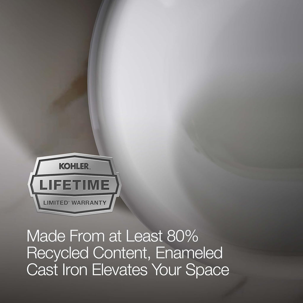 KOHLER K-20213-P5-0 Capsule Vessel/Drop-In/Under-Mount Bathroom Sink with Iron Gate painted Underside
