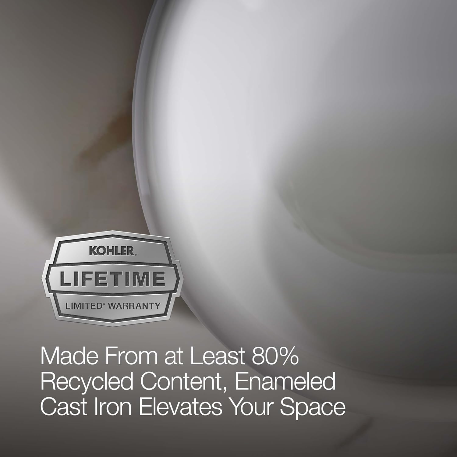 KOHLER K-20213-P5-0 Capsule Vessel/Drop-In/Under-Mount Bathroom Sink with Iron Gate painted Underside