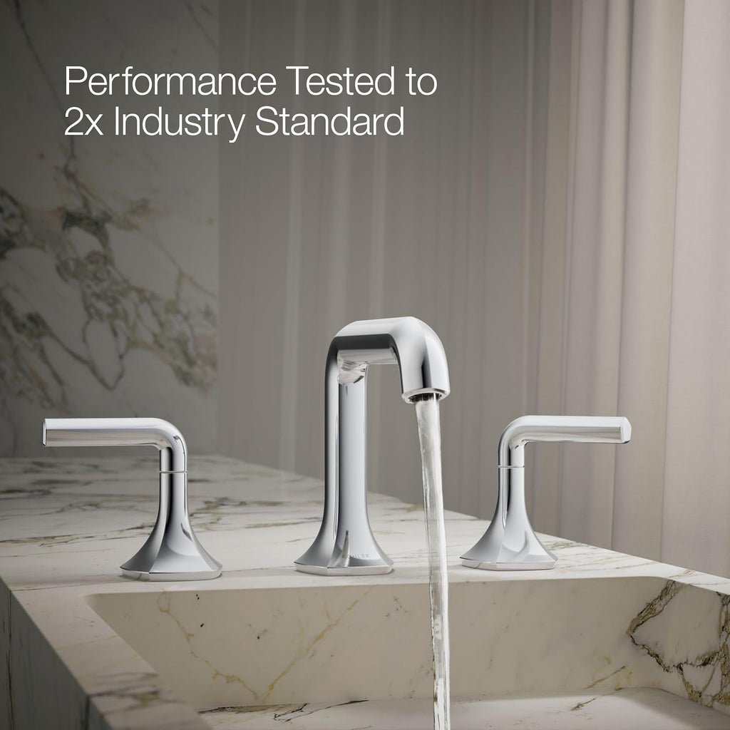 Kohler 27009-CP Occasion® Bathroom Sink Faucet spout with Straight Design, 1.2 gpm, Polished Chrome
