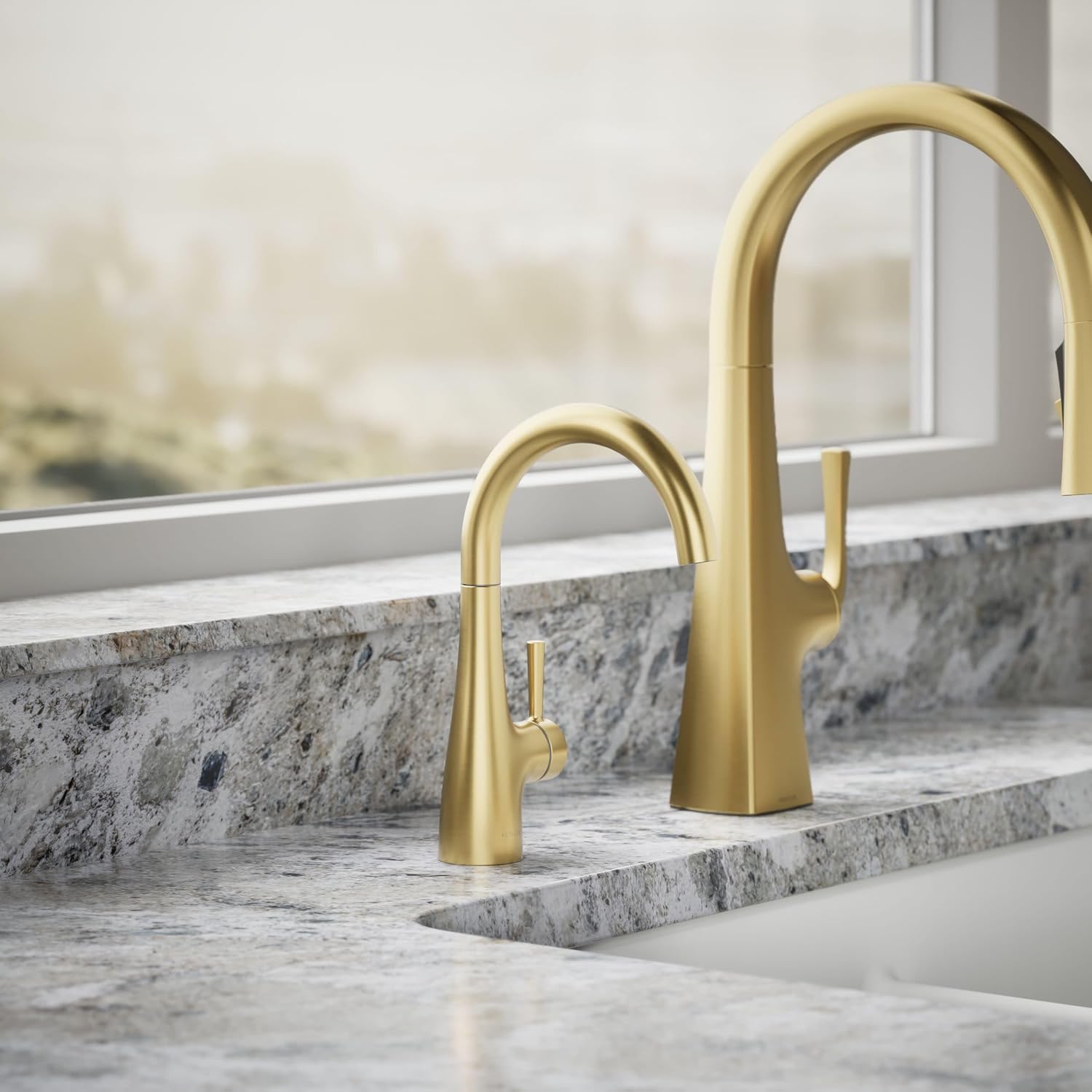 Kohler 26368-2MB Transitional Beverage Faucet, Vibrant Brushed Moderne Brass