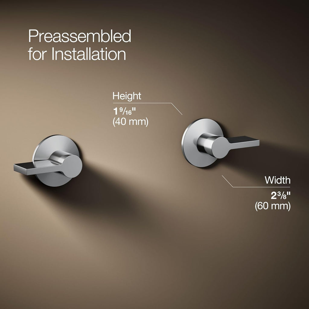 KOHLER Components Wall-mount Bathroom Sink Faucet Trim With Lever Handles