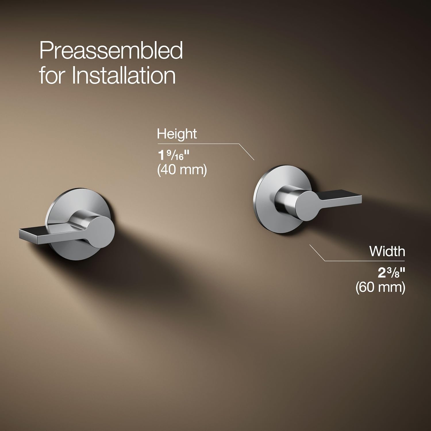 KOHLER Components Wall-mount Bathroom Sink Faucet Trim With Lever Handles