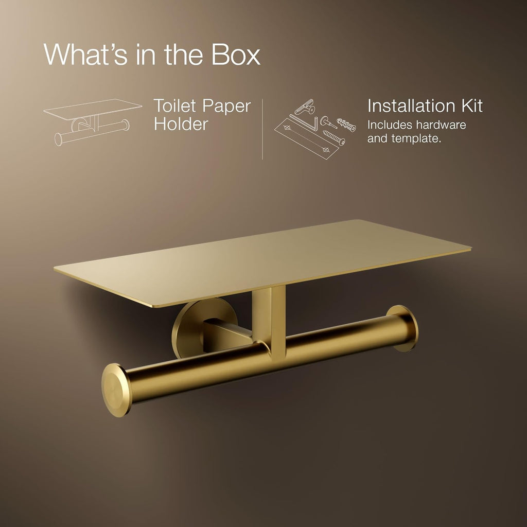 Kohler 78384-2MB Components Plumbing Fixtures, Vibrant Brushed Moderne Brass