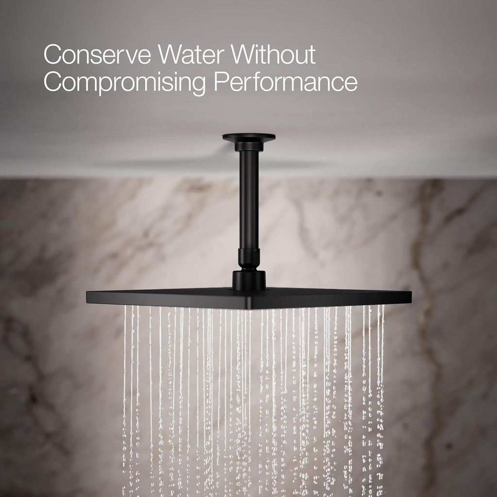 Kohler 26149-BL Honesty® 10' single-function rainhead, 2.5 gpm, Matte Black