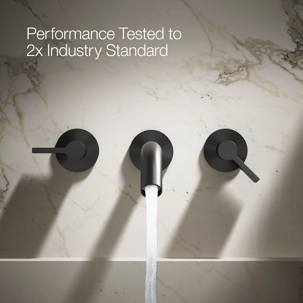 KOHLER Components Wall-mount Bathroom Sink Faucet Trim With Lever Handles