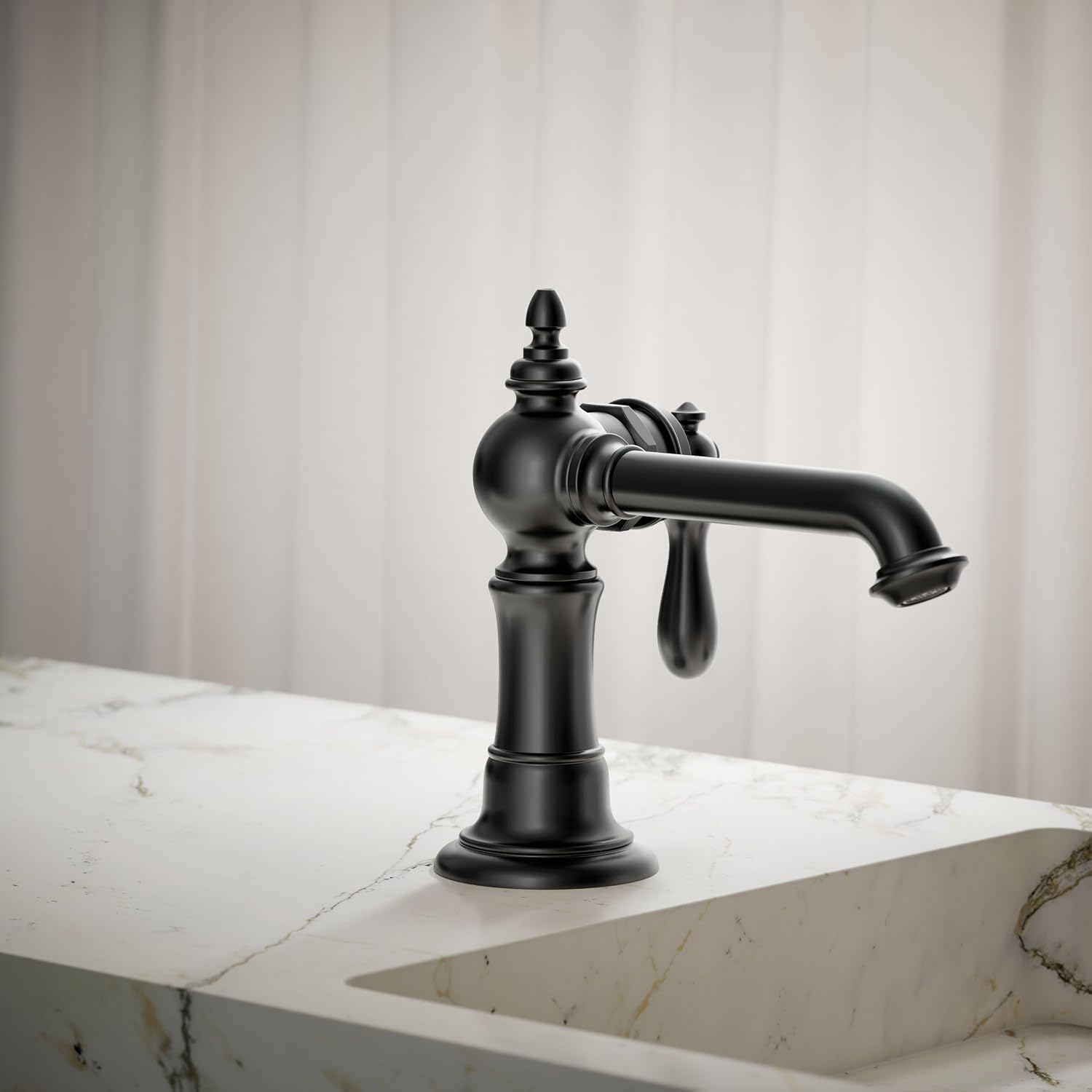 Kohler 72762-9M-BL Artifacts® Single-Handle Bathroom Sink Faucet, 1.2 gpm, Matte Black