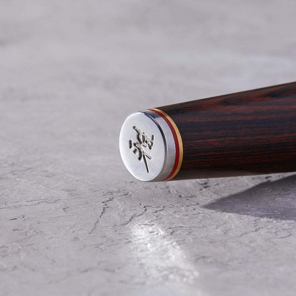 Miyabi Artisan Japanese Santoku Knife, 7-inch, Fine Edge Kitchen Knife, 63 Rockwell hardness, D-shaped, Rosewood Pakkawood handle, Handcrafted in Seki, Japan