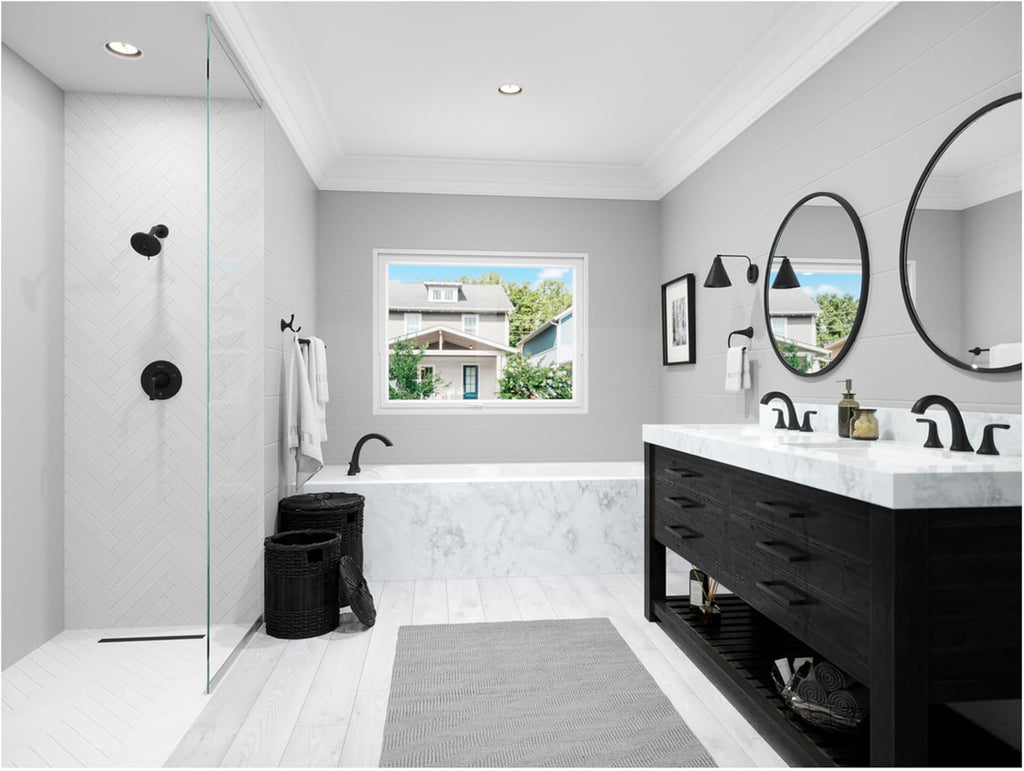Pfister, LG49-MCA0GS, McAllen 1.2 GPM 2-Handle 8' Widespread Bathroom Faucet, Spot Defense Brushed Nickel