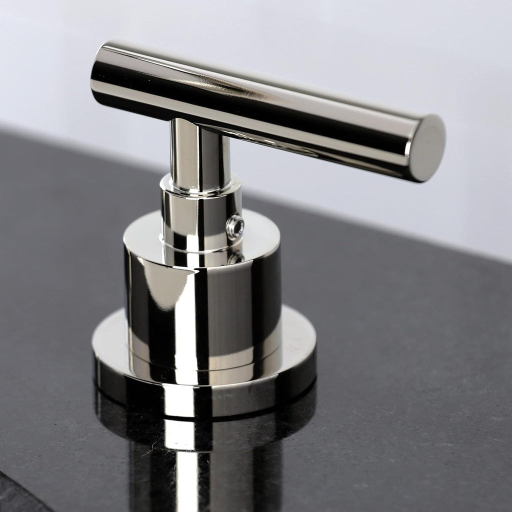 Kingston Brass FSC8929CML Manhattan Widespread Bathroom Faucet with Pop-Up Drain, Polished Nickel