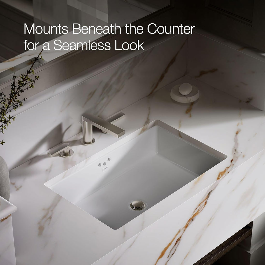 Kohler K-2297-0 Kathryn Under-Mount Bathroom Sink, White