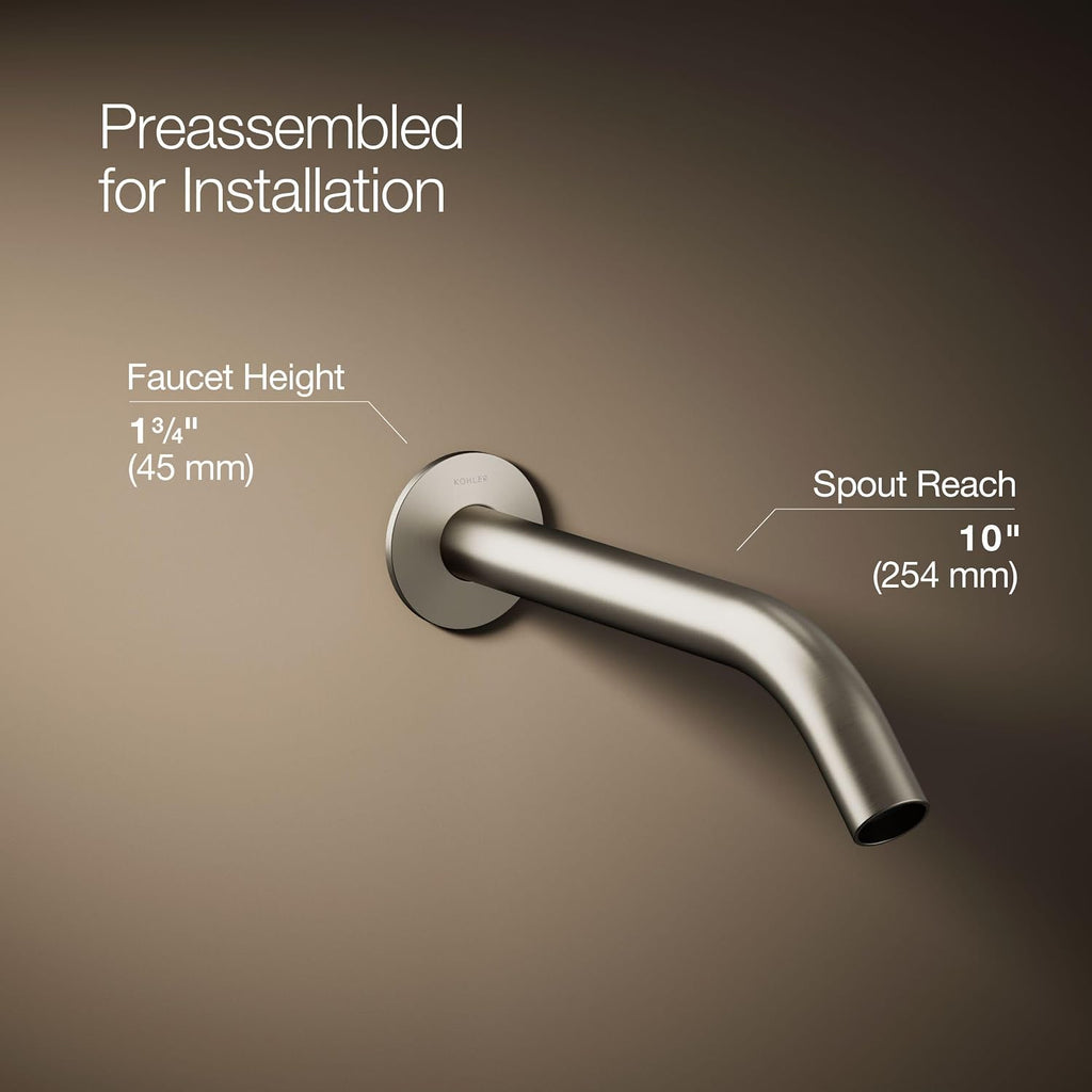 KOHLER Components Wall-Mount Bathroom Sink Faucet Spout With Tube Design 1.2 GPM