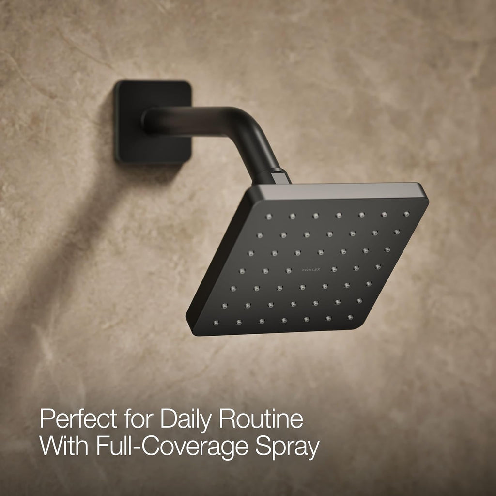 KOHLER TS23503-4G-BL Parallel Rite-Temp Shower Trim Kit with Lever Handle, Shower Head and Trim Set, 1.75 GPM, Matte Black