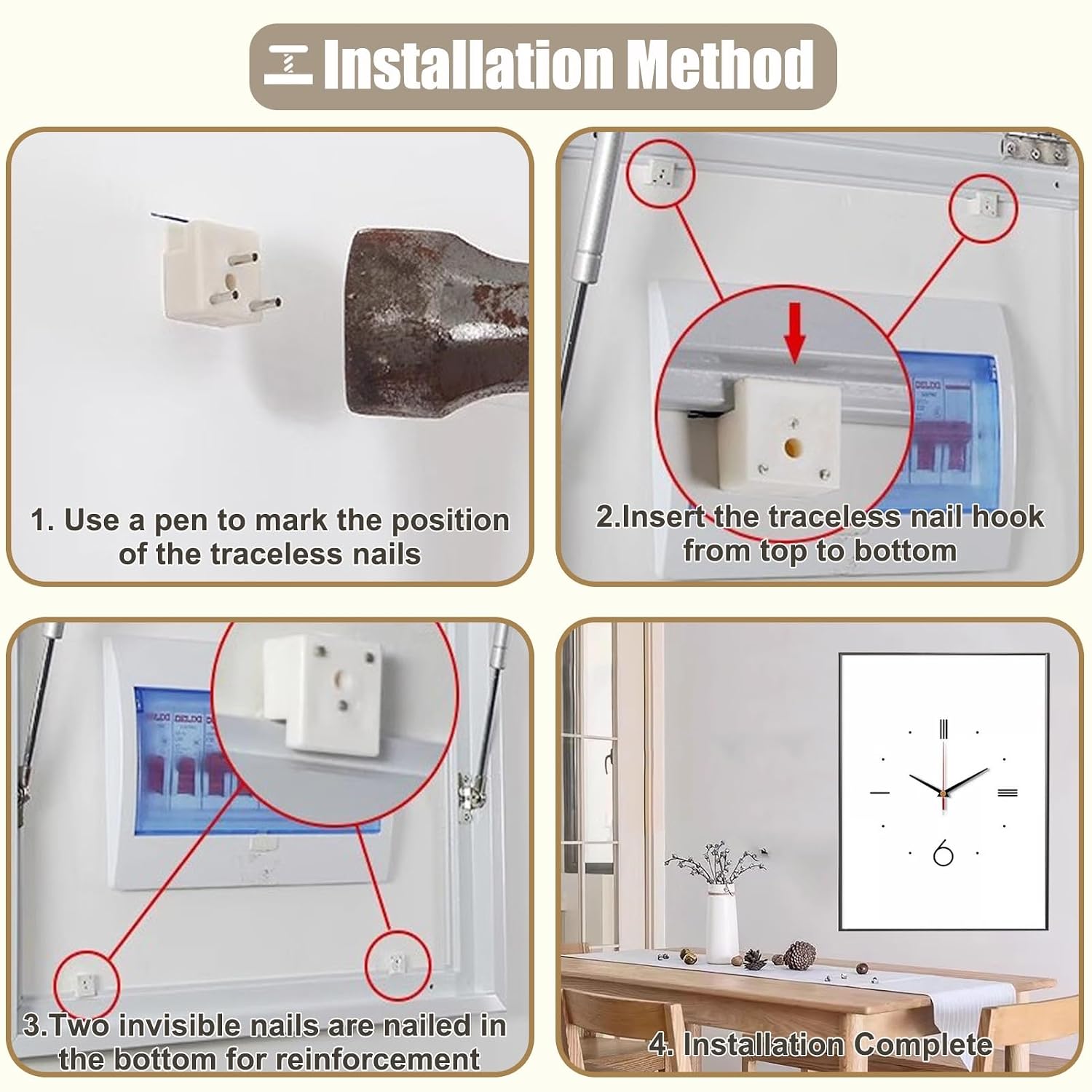 Wall-Mounted Kitchen Breaker Box Cover, Durable Veal Electric Panel Plate for Home & Office, Farmhouse Style Meter Box Cover (Light Brown, 40x60cm / 15.8x23.6)