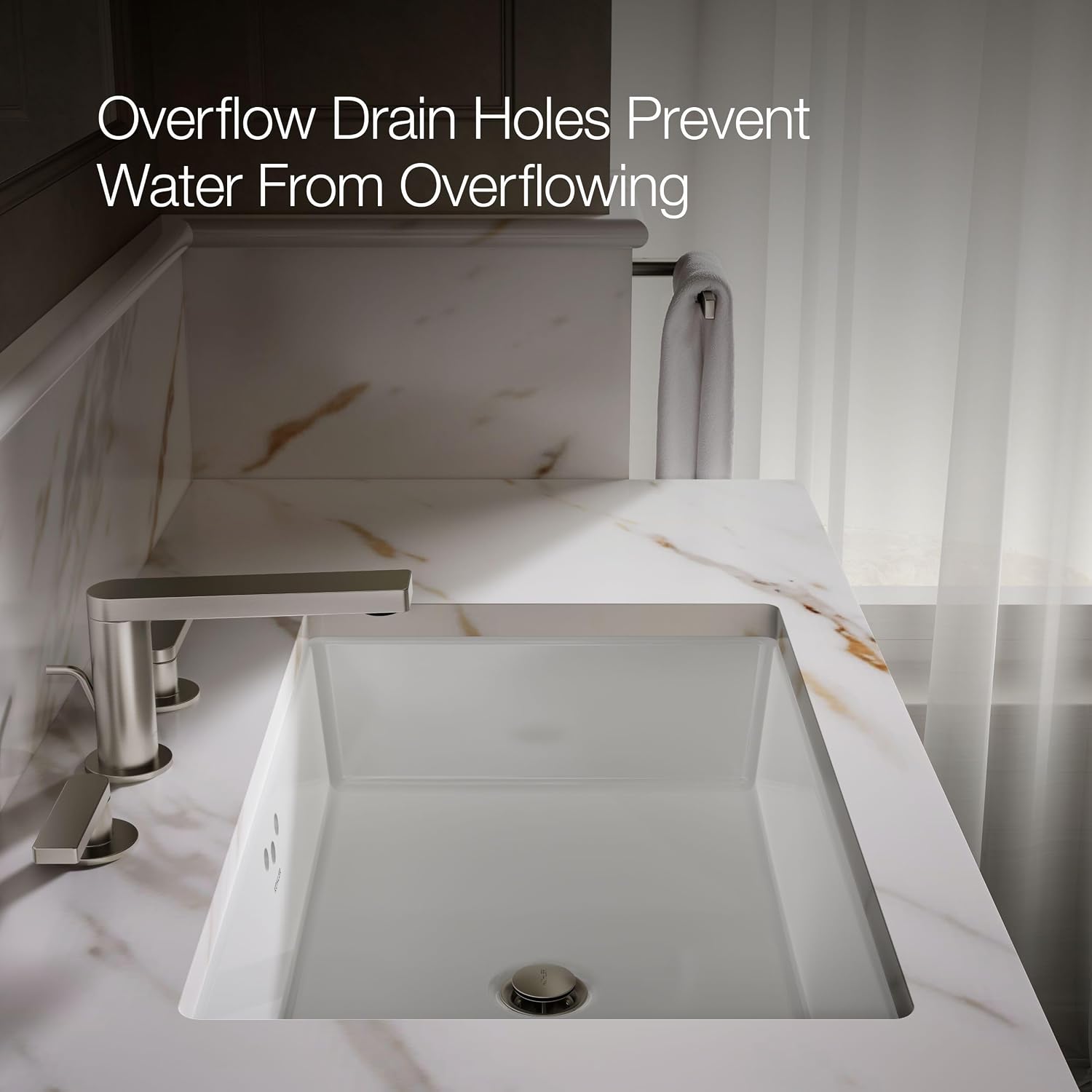 Kohler K-2297-0 Kathryn Under-Mount Bathroom Sink, White