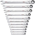 GEARWRENCH 11 Pc. 120XP Universal Spline XL Flex Head Ratcheting Combination SAE Wrench Set - 86247