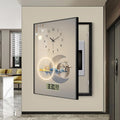 Circuit Breaker Box Cover, Electric Meter Decorative Painting with Clock, Hidden Electrical Panel Cover Decoration for Office, Home, Shopping Mall(Color 3,50 * 60cm/19.7 * 23.6in)
