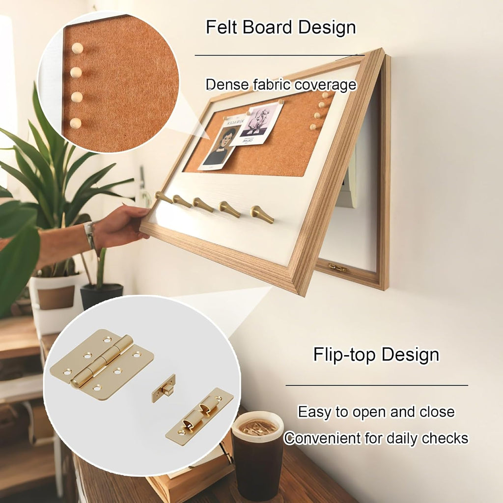 Wall Mounted Electrical Panel Cover, Decorative Fuse Breaker Box Cover, Hide Wall Art with Wood Frame, Flip-Up Design, Wide Range of Applications(Brown,60 * 40cm/23.6 * 15.7in)