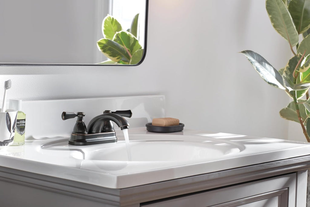 Peerless P2465LF-OB Elmhurst Two-Handle Bath Faucet Centerset, Oil Rubbed Bronze