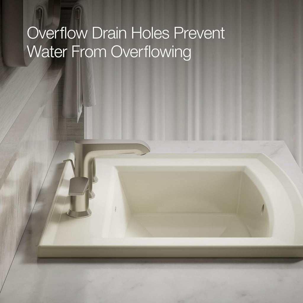 Kohler 2356-8-96 Archer® 22-3/4' rectangular drop-in bathroom sink, Biscuit