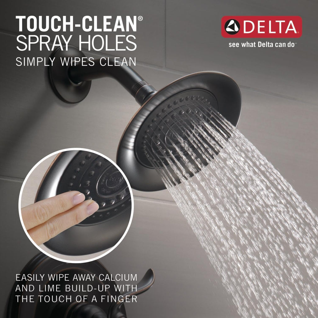 Delta Windemere 14 Series Shower Faucet Set, Oil Rubbed Bronze Shower Head and Handle Set, Valve Trim Kit, Oil Rubbed Bronze BT14296-OB (Valve Not Included)