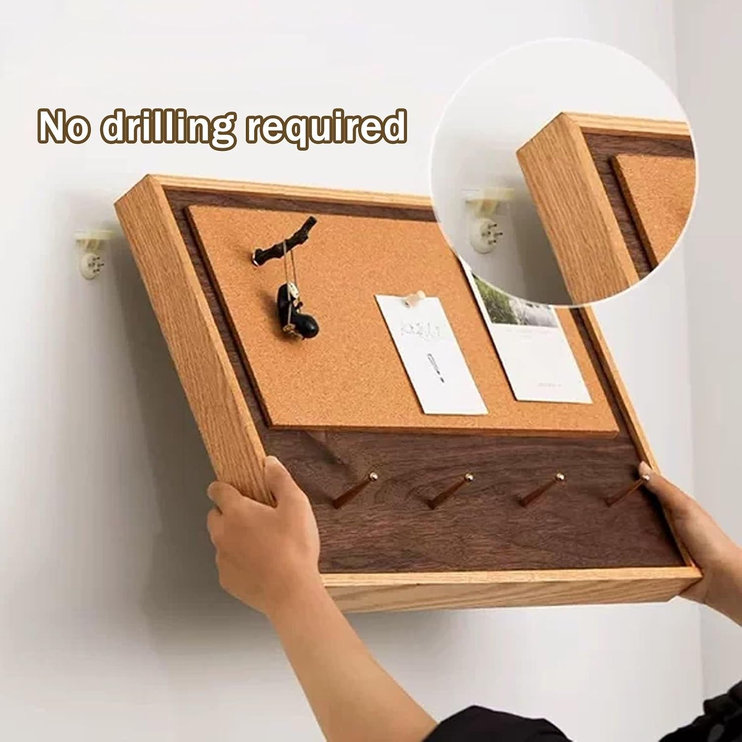 DIY Wooden Breaker Box Cover Decorative Painting, Wall Mounted Fuse Box Cover Cabinet, Hide Electric Meter Box Decorative Painting with Hooks, for Bedroom(60x40cm/23.6x15.7in)