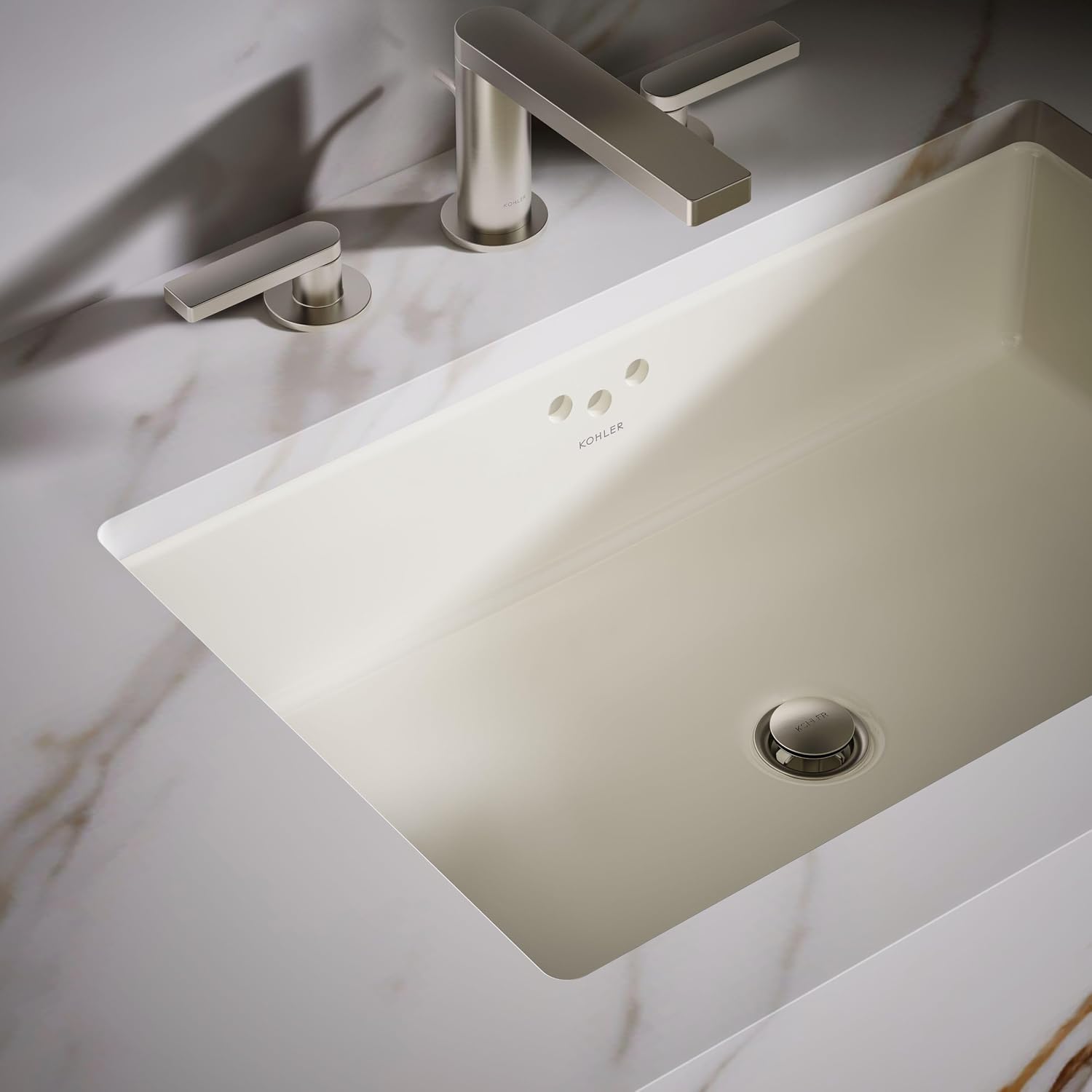 KOHLER K-2297-96 Kathryn Undercounter Bathroom Sink, Biscuit