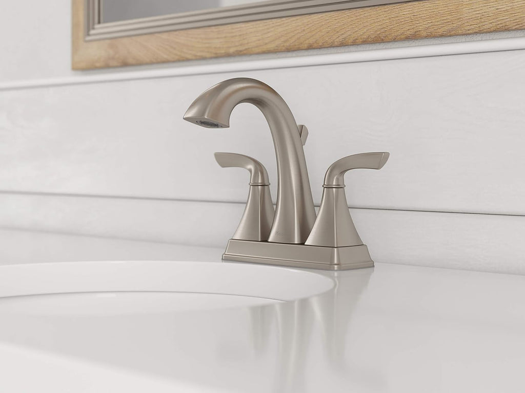 Pfister LG48BS0K Bronson 2-Handle Bathroom Faucet, 4' Centerset, Brushed Nickel