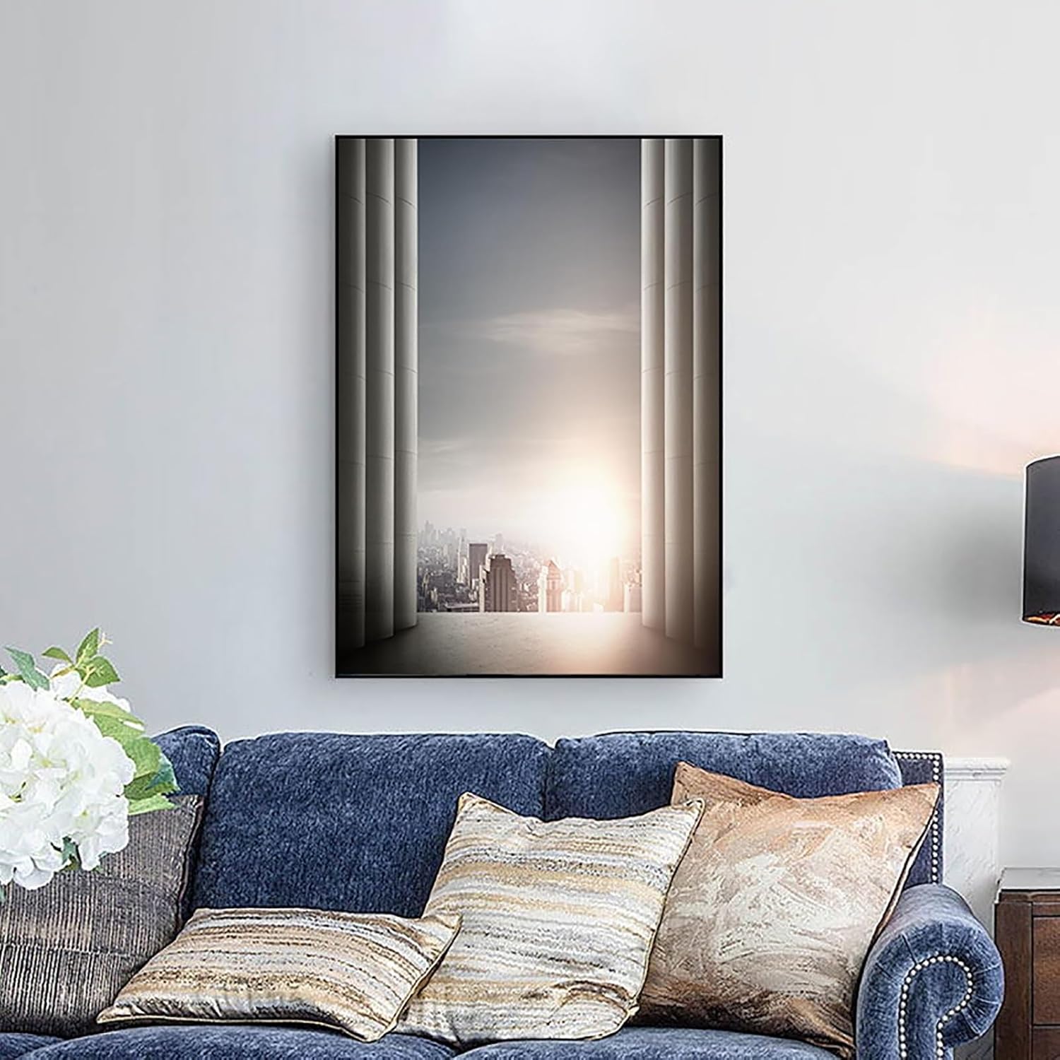 Fuse Box Cover Breaker Box Cover Decorative, Electrical Panel Cover No Punching Office, Hide Electrical Panel Decoration Wall Mounted, for Dining Rooms, Bedrooms(Black 5,60 * 70cm/24 * 28in)