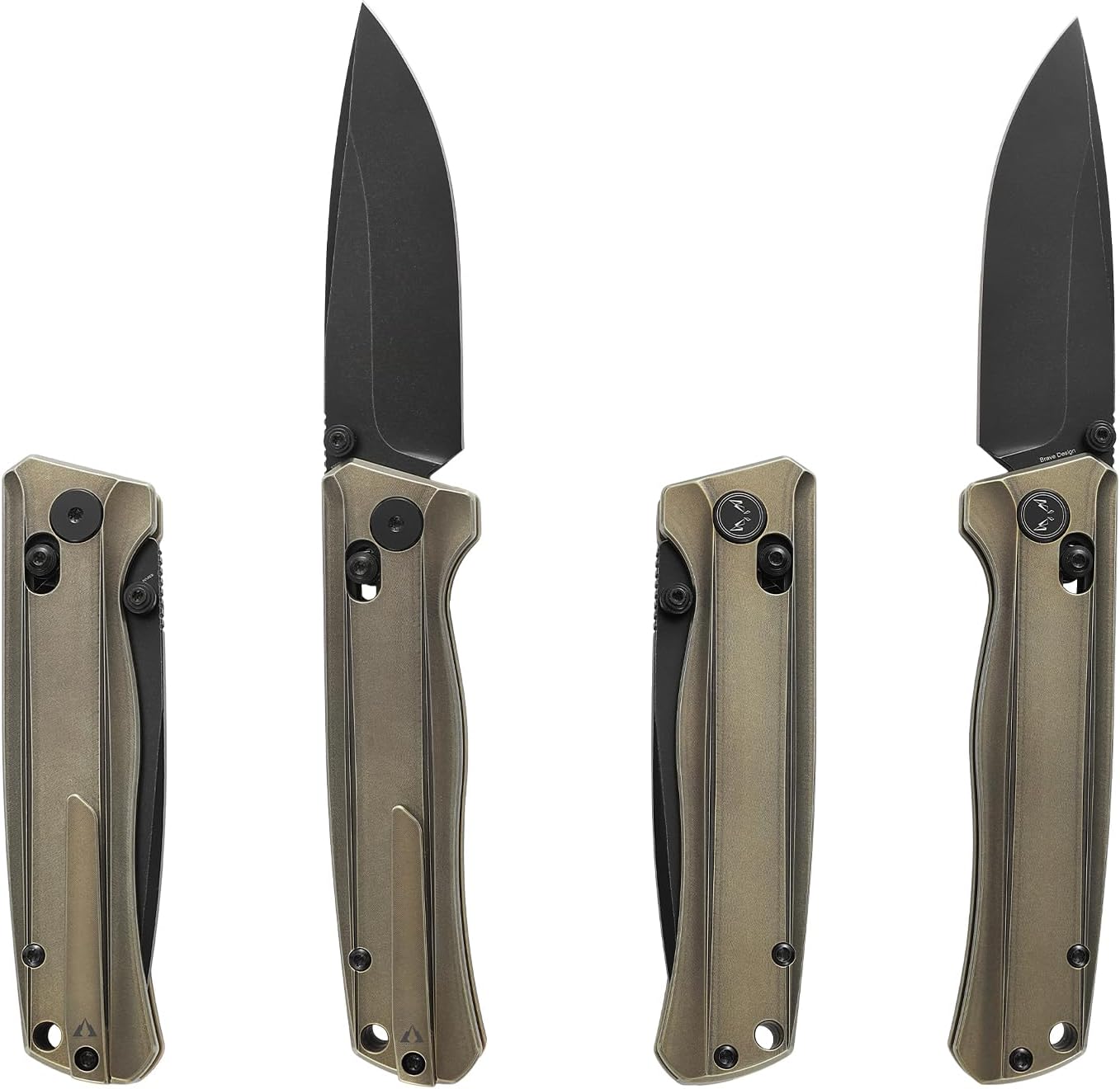 CMBMADEKNIVES CMB Braveman EDC Knife Folding Pocket knife with Clip for Men and Women Crossbar Lock Knife with S35VN Steel Blade Titanium Handle for Outdoors Camping Hiking-CMB-17 (CMB-17C)