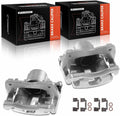 A-Premium Disc Brake Caliper Assembly with Bracket Compatible with Select Chrysler and Dodge Models - Neon 2003-2005, PT Cruiser 2003-2009, 2.4L - Front Driver and Passenger, 2-PC Set