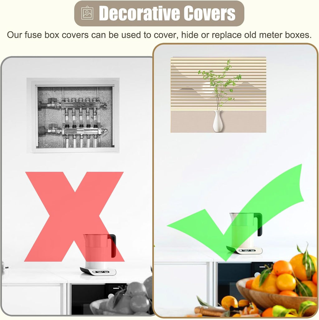 Plastic Breaker Box Cover Decorative Plate, Art Electrical Panel for Fuse Box Cover Replacement, Wall Mounted Circuit Distribution Boxs for Hide(Style/C,50x40cm(19 3/4x15 3/4'))