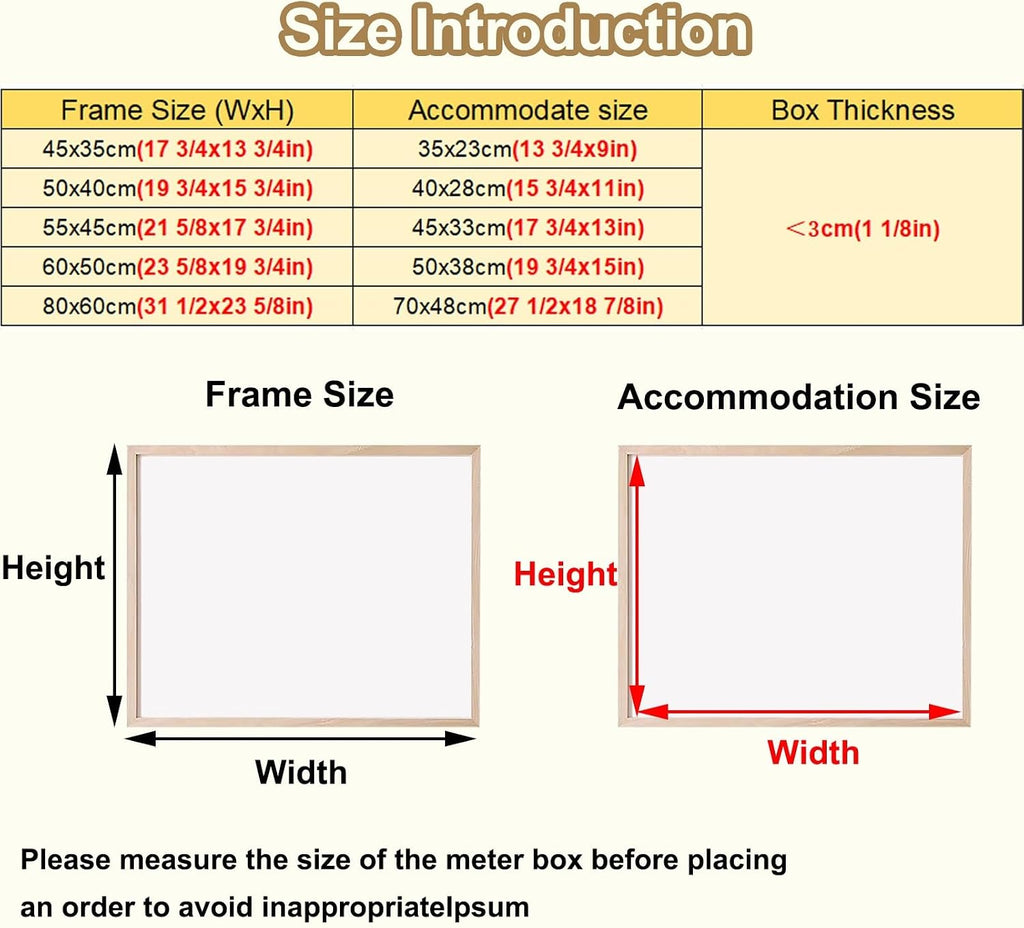 Decorative Electrical Panel Cover with Magnetic Surface, Wall Mounted Junction Box Panel for Main Breaker Box Cover, Blank Consumer Unit Cover(Style/A,55x45cm(21 5/8x17 3/4'))