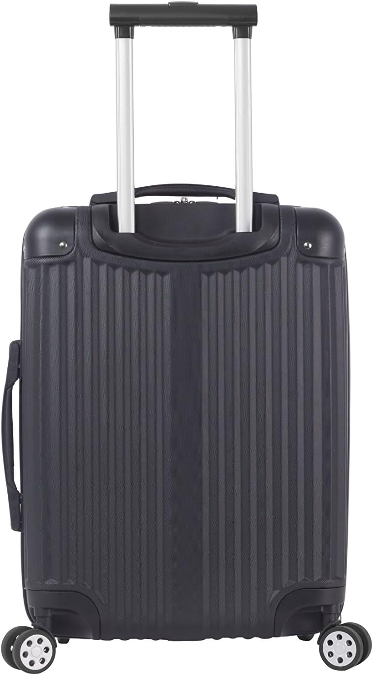 Rockland Berlin Hardside 3 Piece Expandable Spinner Wheel Luggage Set, (20'/24'/28'), Black