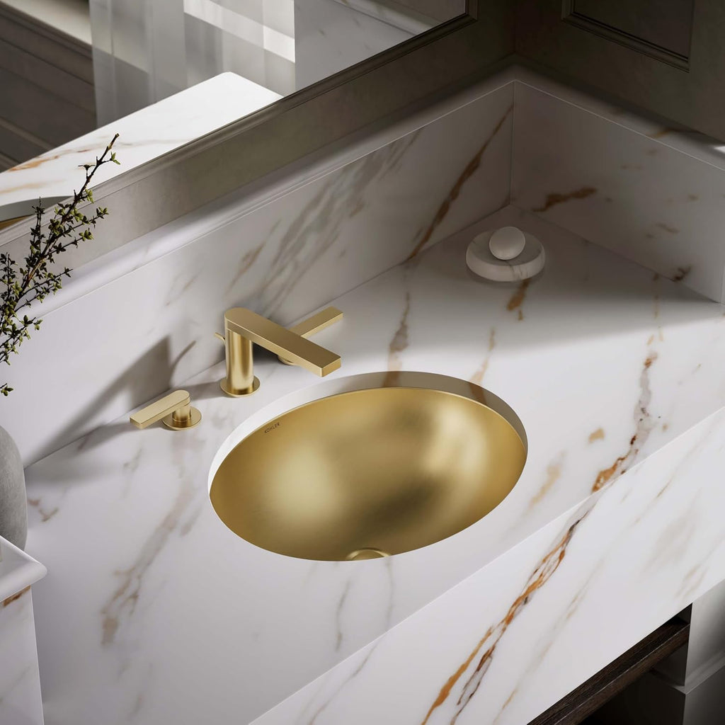 Bachata 20' Oval Drop-In/Undermount Bathroom Sink No Overflow