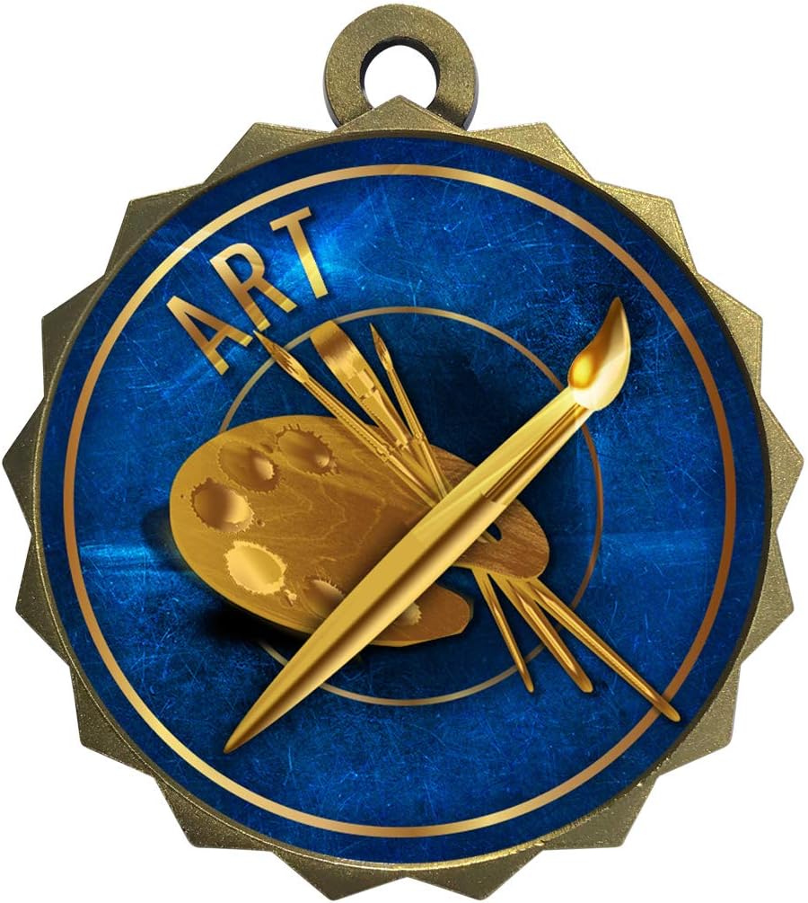 Express Medals 1 to 50 Packs Art Gold Medal Trophy Award with Neck Ribbon D214-EG8