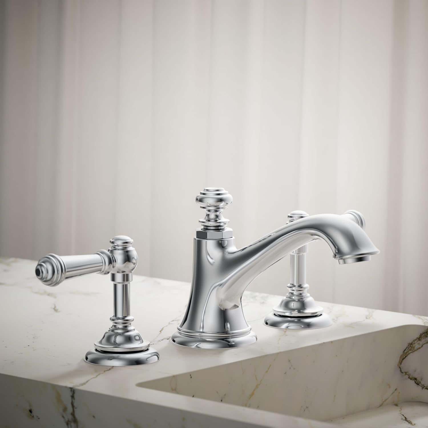 Kohler Artifacts Widespread Handles Lever, Polished Chrome