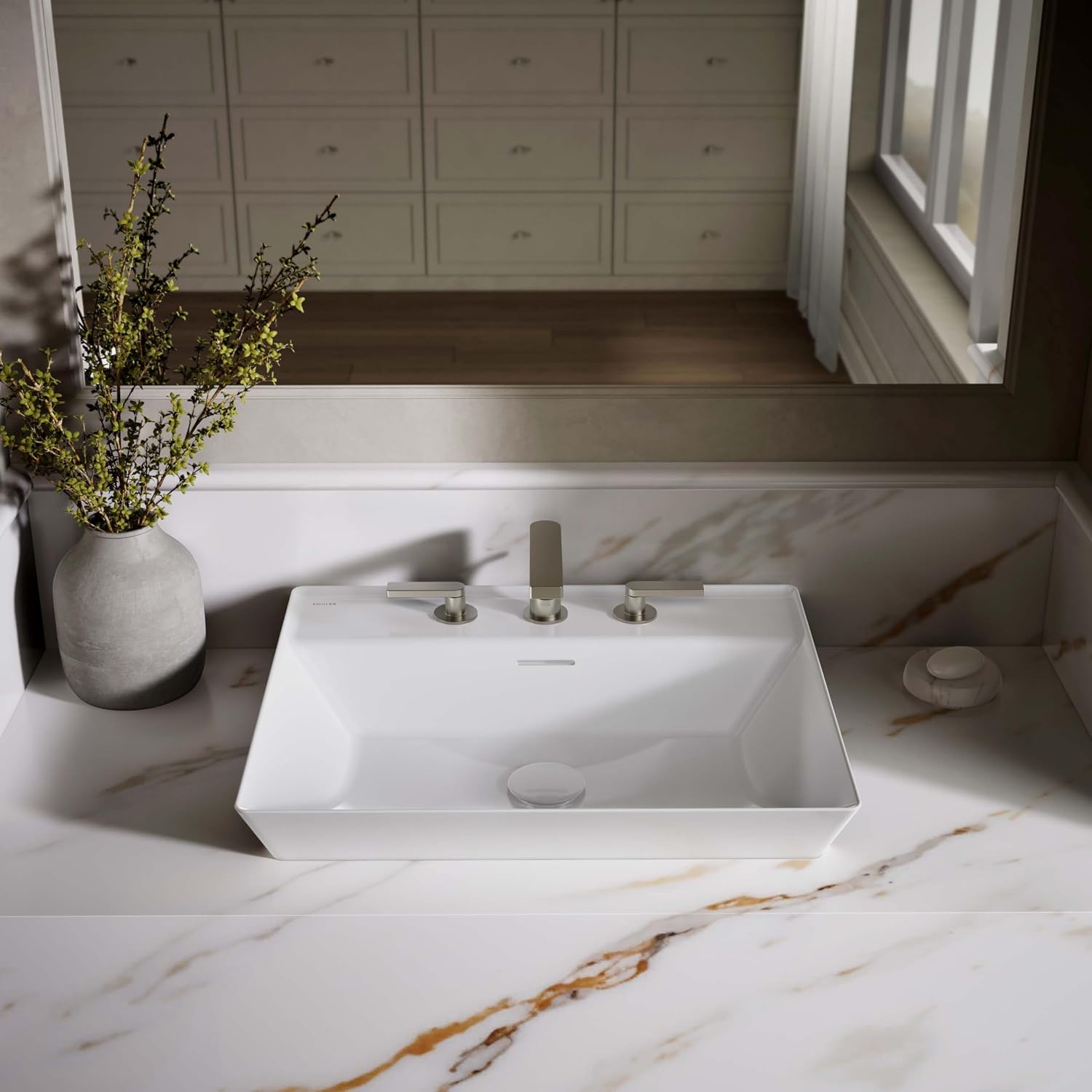 Kohler Brazn Rectangle Vessel Bathroom Sink