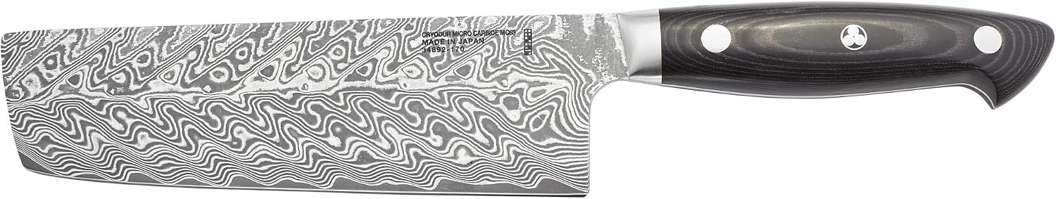 KRAMER by ZWILLING EUROLINE Damascus Collection 6.5-inch Razor-Sharp German Nakiri Knife, Made in Company-Owned German Factory with Special Formula Steel perfected for almost 300 Years