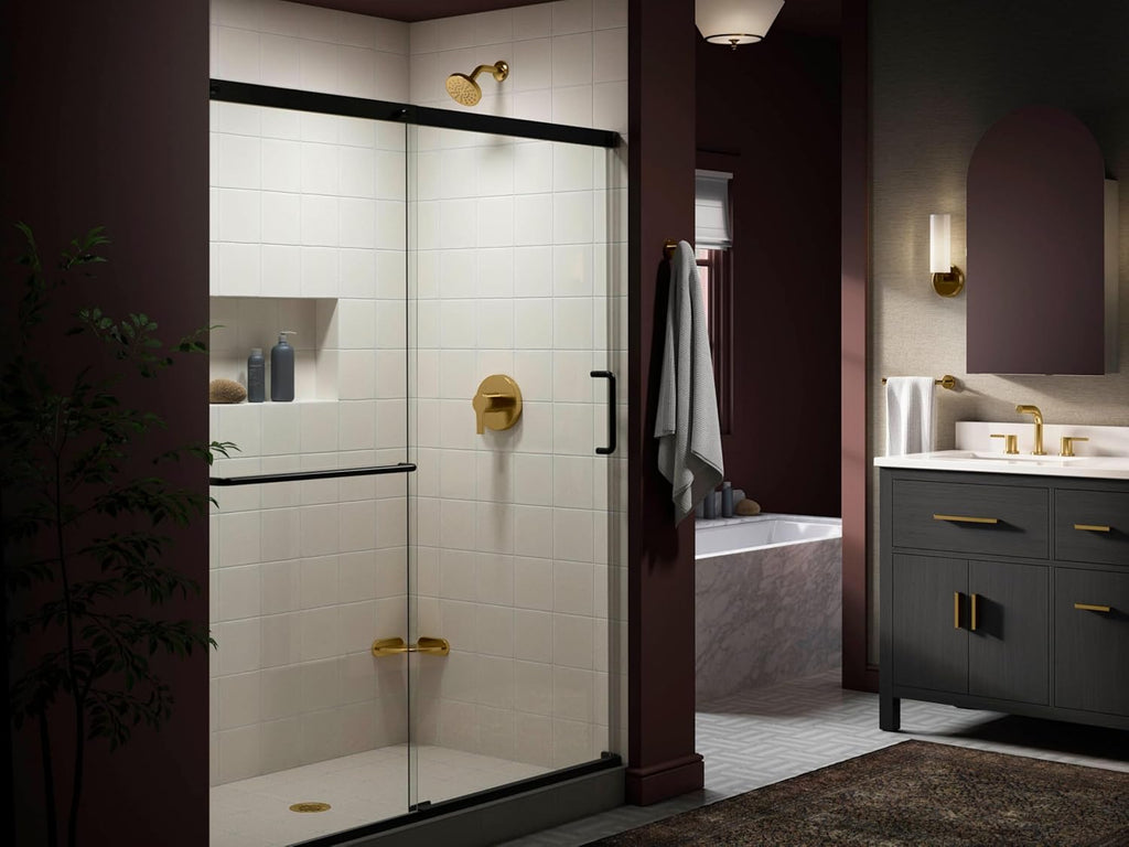 KOHLER TS35321-4Y-2MB, Elate Rite-Temp Shower Trim with Single Function 2.5 GPM Showerhead, Vibrant Brushed Moderne Brass, Spa-Like Shower Experience, High-End Finish