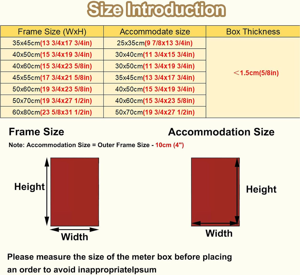 Decorative Breaker Box Cover Hanging, Indoor Electric Meter Box Cover for Distribution Decoration, Plastic Art Junction Box Covers for Homeline(Green,60x80cm(23 5/8x31 1/2'))